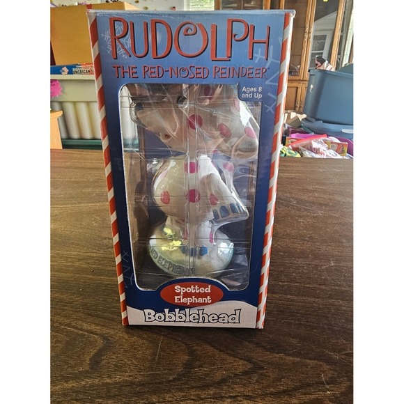 Other - Spotted Elephant Bobblehead -‎ Blue and White - Rudolph Collection 💙🤍